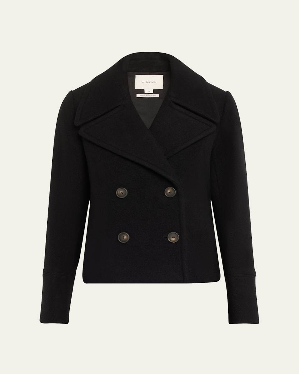 Cropped Wool Peacoat